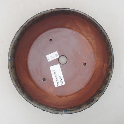 Ceramiczna miska bonsai 17 x 17 x 4,5 cm, kolor szary - 3