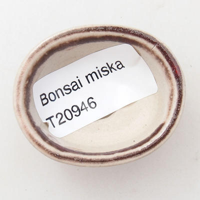 Mini miska bonsai 4,5 x 3,5 x 2 cm, kolor czerwony - 3