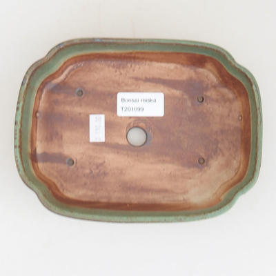 Ceramiczna miska bonsai 17,5 x 13 x 4,5 cm, kolor zielony - 3