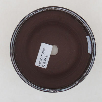 Ceramiczna miska bonsai 10,5 x 10,5 x 9,5 cm, kolor brązowy - 3