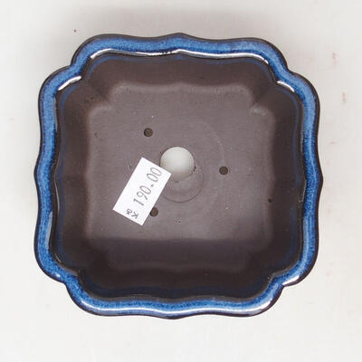 Ceramiczna miska bonsai 9 x 9 x 5 cm, kolor niebieski - 3