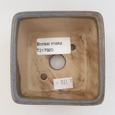 Ceramiczna miska bonsai 9 x 9 x 5,5 cm, kolor niebieski - 3