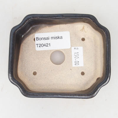 Ceramiczna miska bonsai 10 x 8,5 x 2,5 cm, kolor szary - 3