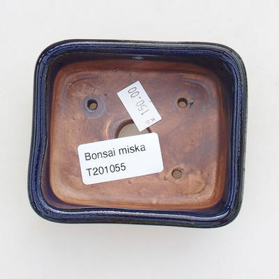 Ceramiczna miska bonsai 9 x 7,5 x 3 cm, kolor niebieski - 3