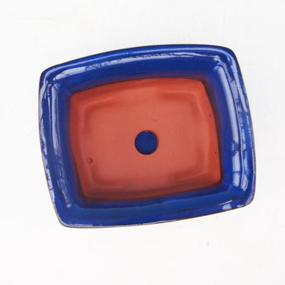 Miska Bonsai H11 - 11 x 9,5 x 4,5 cm, 11 x 9,5 x 1 cm, niebieski - 11 x 9,5 x 4,5 cm, taca 11 x 9,5 x 1 cm - 3