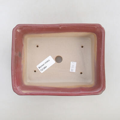 Ceramiczna miska bonsai 17,5 x 14,5 x 7 cm, kolor różowy - 3