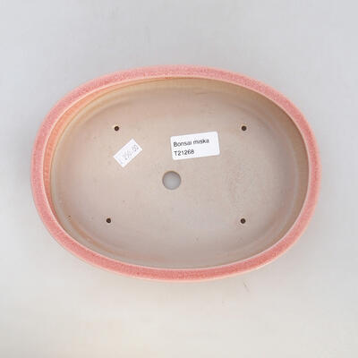 Ceramiczna miska bonsai 21 x 15,5 x 4 cm, kolor różowy - 3