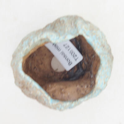 Ceramiczna skorupa 5 x 5 x 6 cm, kolor brązowo-niebieski - 3