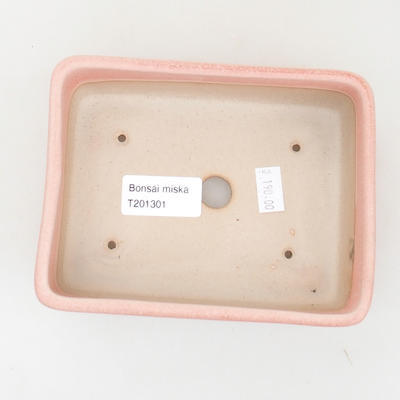 Ceramiczna miska bonsai 14,5 x 10,5 x 5 cm, kolor różowy - 3