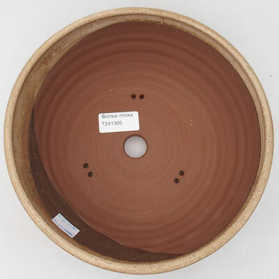 Ceramiczna miska bonsai 22 x 22 x 7,5 cm, kolor beżowy - 3