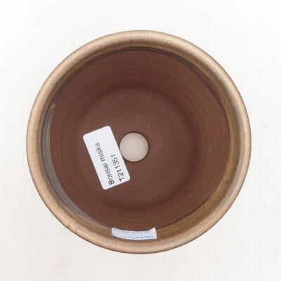 Ceramiczna miska bonsai 10,5 x 10,5 x 10 cm, kolor brązowy - 3