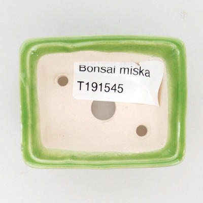 Mini miska bonsai 6 x 4,5 x 2,5 cm, kolor zielony - 3