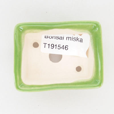 Mini miska bonsai 6 x 4,5 x 2,5 cm, kolor zielony - 3