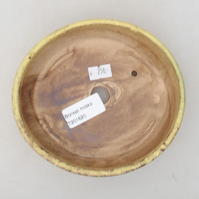 Ceramiczna miska bonsai 15 x 13,5 x 4 cm, kolor żółty - 3