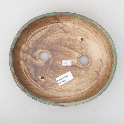 Ceramiczna miska bonsai 22,5 x 19,5 x 5 cm, kolor zielony - 3