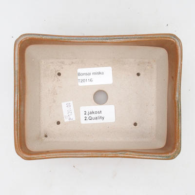 Ceramiczna miska bonsai 16 x 12 x 6 cm, kolor brązowy - 2. jakość - 3