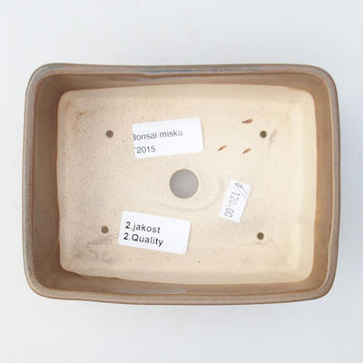 Ceramiczna miska bonsai 15 x 11 x 5,5 cm, kolor brązowy - 2. jakość - 3