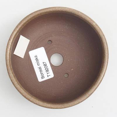 Ceramiczna miska bonsai 10,5 x 10,5 x 4 cm, kolor brązowy - 3