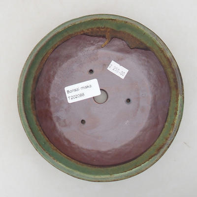 Ceramiczna miska bonsai 17 x 17 x 4,5 cm, kolor zielony - 3