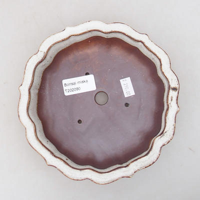 Ceramiczna miska bonsai 17 x 17 x 4,5 cm, kolor biały - 3