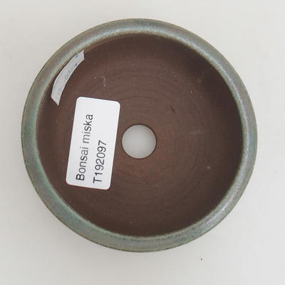 Ceramiczna miska bonsai 8,5 x 8,5 x 4 cm, kolor zielony - 3