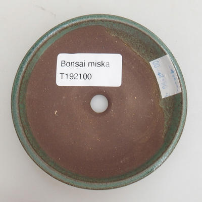 Ceramiczna miska bonsai 9 x 9 x 2 cm, kolor zielony - 3