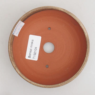 Ceramiczna miska bonsai 11 x 11 x 3 cm, kolor beżowy - 3