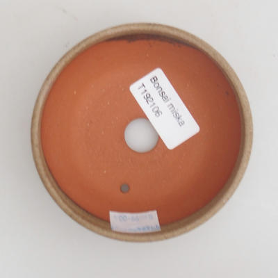 Ceramiczna miska bonsai 10 x 10 x 3 cm, kolor beżowy - 3