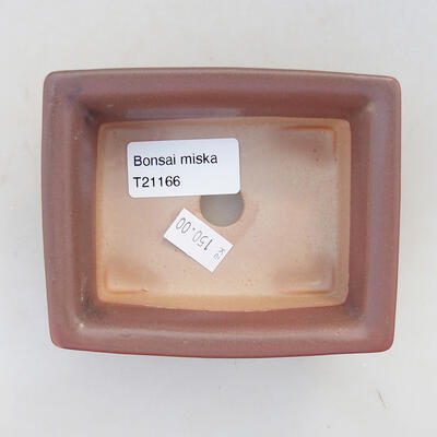 Ceramiczna miska bonsai 10 x 8 x 4 cm, kolor różowy - 3