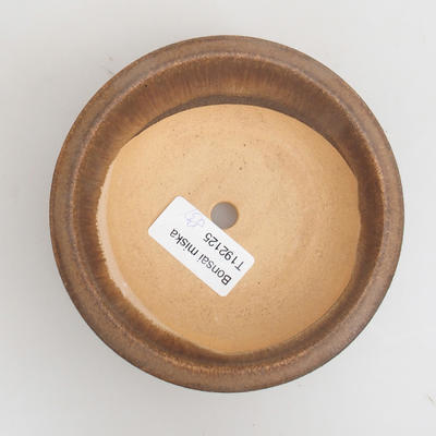 Ceramiczna miska bonsai 11,5 x 11,5 x 3,5 cm, kolor brązowy - 3