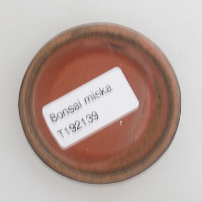 Ceramiczna miska bonsai 6 x 6 x 1,5 cm, kolor czerwony - 3
