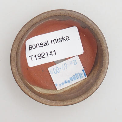Ceramiczna miska bonsai 6 x 6 x 1,5 cm, kolor brązowy - 3