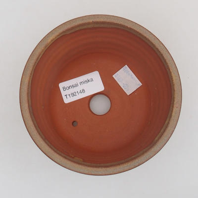 Ceramiczna miska bonsai 11,5 x 11,5 x 8 cm, kolor brązowy - 3