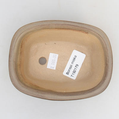 Ceramiczna miska bonsai 12 x 9 x 5 cm, kolor brązowy - 3