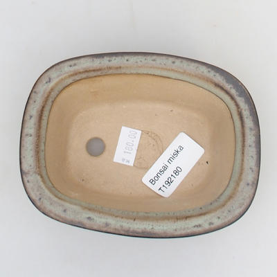 Ceramiczna miska bonsai 12 x 9 x 5 cm, kolor zielono-szary - 3