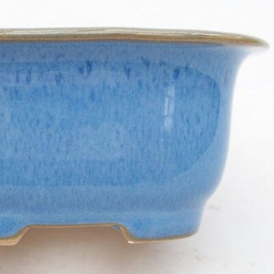 Ceramiczna miska bonsai 7,5 x 6,5 x 3,5 cm, kolor niebieski - 3