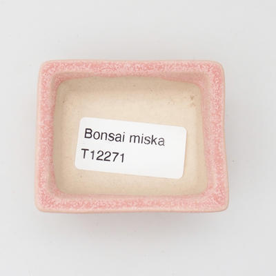 Mini miska bonsai 6,5 x 5 x 2 cm, kolor różowy - 3