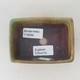 Ceramiczna miska bonsai 10,5 x 7,5 x 4,5 cm, kolor brązowo-zielony - 2. jakość - 3/4