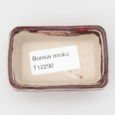 Mini miska bonsai 7 x 4,5 x 2 cm, kolor czerwony - 3