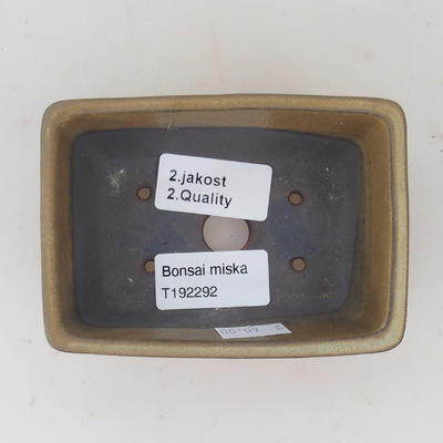 Ceramiczna miska bonsai 10,5 x 7,5 x 4,5 cm, kolor brązowy - 2. jakość - 3