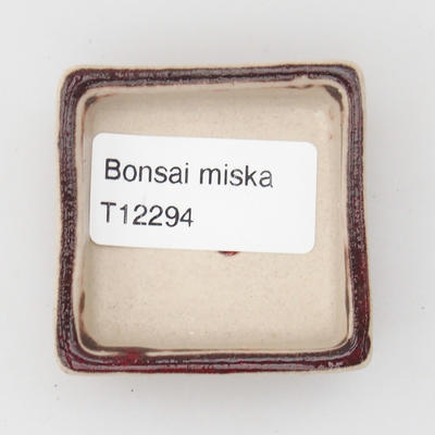 Mini miska bonsai 4,5 x 4,5 x 1,5 cm, kolor czerwony - 3