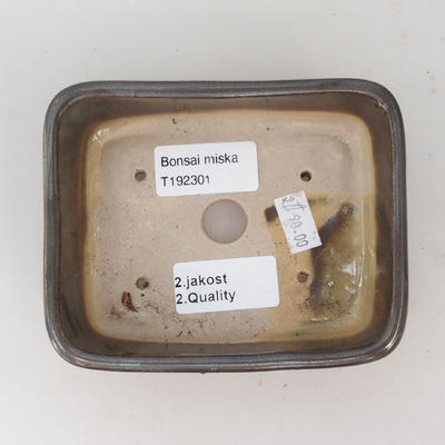 Ceramiczna miska bonsai 12 x 10 x 3,5 cm, kolor zielony - 2. jakość - 3