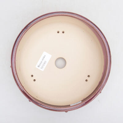 Ceramiczna miska bonsai 18 x 18 x 7,5 cm, kolor fioletowy - 3