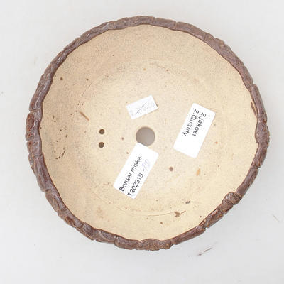 Ceramiczna miska bonsai 15 x 15 x 5,5 cm, kolor szary - II gatunek - 3