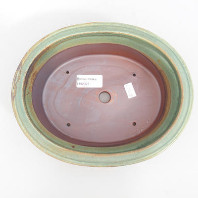 Ceramiczna miska bonsai 23 x 18,5 x 6,5 cm, kolor brązowo-zielony - 3