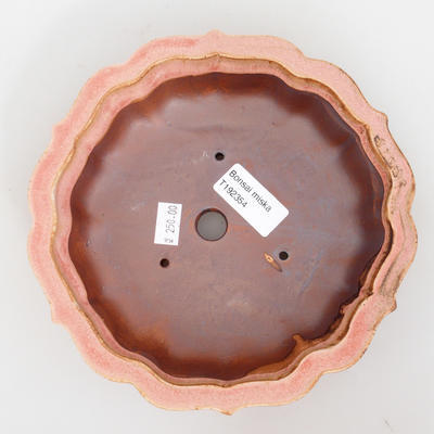 Ceramiczna miska bonsai 18,5 x 18,5 x 5 cm, kolor różowy - 3
