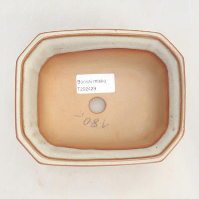 Miska Bonsai 14,5 x 12 x 6,5 cm, kolor beżowy - 3