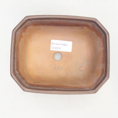 Miska Bonsai 14,5 x 12 x 6,5 cm, kolor brązowy - 3