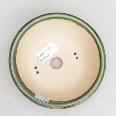 Ceramiczna miska bonsai 14,5 x 14,5 x 6 cm, kolor zielony - 3