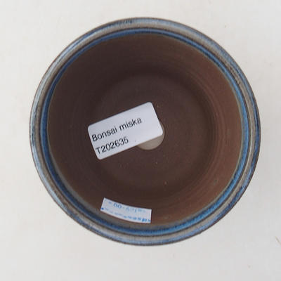 Ceramiczna miska bonsai 9 x 9 x 7,5 cm, kolor niebieski - 3